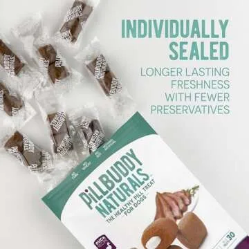 Presidio Pill Buddy Naturals - Beef Recipe Pill Hiding Treats for Dogs - Make A Perfect Pill Concealing Pocket Or Pouch for Any Size Medication - 90 Servings