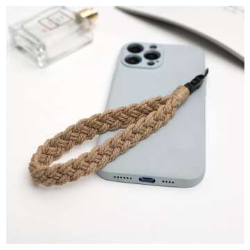 Poagoep 2 PCS Universal Cell Phone Wrist Strap, Handmade Phone Case Wrist Lanyard, Phone Charms Stra...