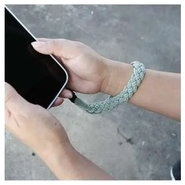 Poagoep 2 PCS Universal Cell Phone Wrist Strap, Handmade Phone Case Wrist Lanyard, Phone Charms Strap for Women Girls(1)