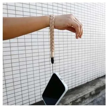 Poagoep 2 PCS Universal Cell Phone Wrist Strap, Handmade Phone Case Wrist Lanyard, Phone Charms Strap for Women Girls(1)