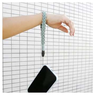 Poagoep 2 PCS Universal Cell Phone Wrist Strap, Handmade Phone Case Wrist Lanyard, Phone Charms Strap for Women Girls(1)