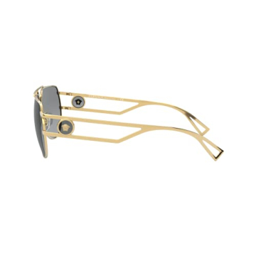 Versace VE 2225 Gold Aviator Sunglasses with Grey Lens