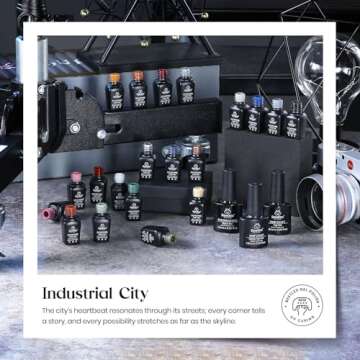 Beetles Winter Gel Nail Polish Set: 23 Pcs Burgundy Gold Glitter Gel Kit