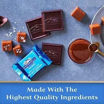Indulge with GHIRARDELLI Dark Chocolate Caramel Squares