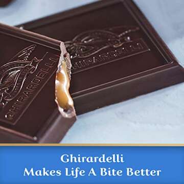 Indulge with GHIRARDELLI Dark Chocolate Caramel Squares