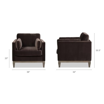 Jennifer Taylor Modern Velvet Accent Chair for Living Room