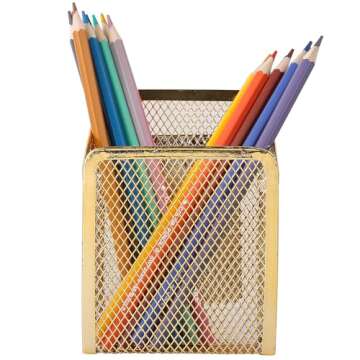 Magnetic Gold Mesh Locker Cups for Stylish Organization