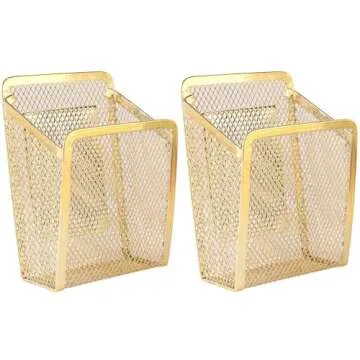 Magnetic Gold Mesh Locker Cups for Stylish Organization