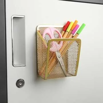 Magnetic Gold Mesh Locker Cups for Stylish Organization