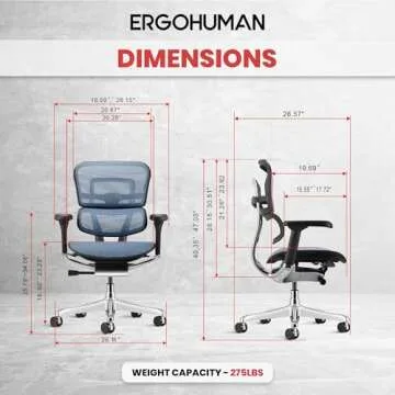 Ergohuman ME8ERG High Back Mesh Office Chair for Comfort