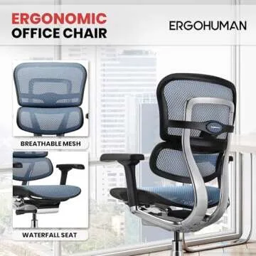 Ergohuman ME8ERG High Back Mesh Office Chair for Comfort