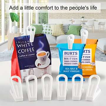 Chip Clips,Laundry Clips,Air-Drying Clothing Pin,Washing Line Pegs,Windproof,Plastic Multi Purpose Clips for Kitchen Food Package,Photos,Crafts,Display Artwork,Sturdy Clothes Pin