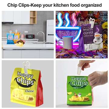 Chip Clips,Laundry Clips,Air-Drying Clothing Pin,Washing Line Pegs,Windproof,Plastic Multi Purpose Clips for Kitchen Food Package,Photos,Crafts,Display Artwork,Sturdy Clothes Pin