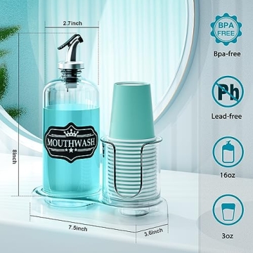 Elegant BYAWAY Mouthwash Dispenser for Bathroom Style