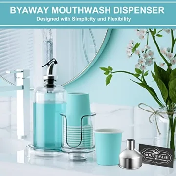 Elegant BYAWAY Mouthwash Dispenser for Bathroom Style