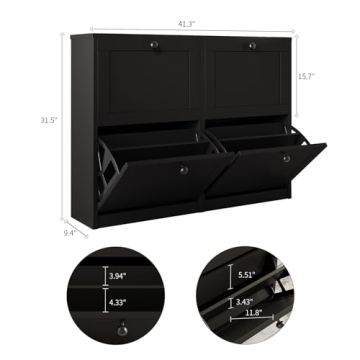 VOWNER Shoe Cabinet - Stylish Entryway Storage Solution