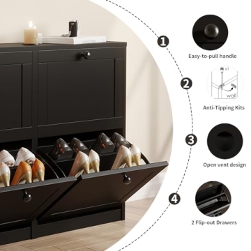 VOWNER Shoe Cabinet - Stylish Entryway Storage Solution