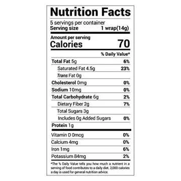 NUCO Certified ORGANIC Paleo Gluten Free Vegan Coconut Wraps, 5 Count