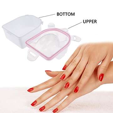 Nail Soaking Bowl, 2PCS Acrylic Soak Off Bowl Soak Off Acrylic Nail Gel Polish Cuticle Nail Remover Bowl Manicure Soaker Bowl with Cuticle Peeler, Dead Skin Pusher