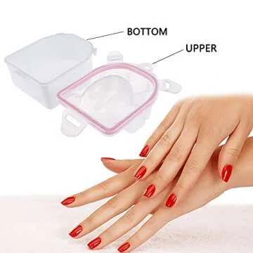 Nail Soaking Bowl, 2PCS Acrylic Soak Off Bowl Soak Off Acrylic Nail Gel Polish Cuticle Nail Remover Bowl Manicure Soaker Bowl with Cuticle Peeler, Dead Skin Pusher
