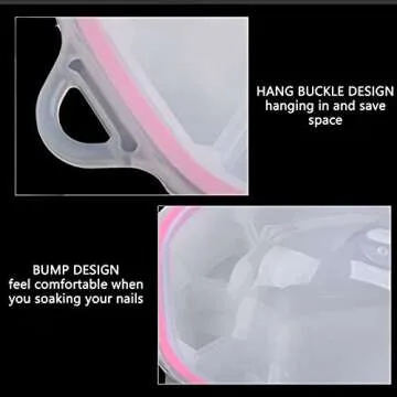 Nail Soaking Bowl, 2PCS Acrylic Soak Off Bowl Soak Off Acrylic Nail Gel Polish Cuticle Nail Remover Bowl Manicure Soaker Bowl with Cuticle Peeler, Dead Skin Pusher