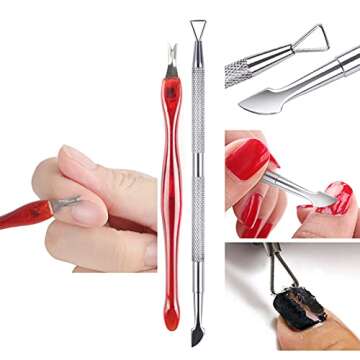 Nail Soaking Bowl, 2PCS Acrylic Soak Off Bowl Soak Off Acrylic Nail Gel Polish Cuticle Nail Remover Bowl Manicure Soaker Bowl with Cuticle Peeler, Dead Skin Pusher