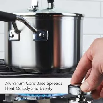 KitchenAid 10-Piece Stainless Steel Cookware Set for All