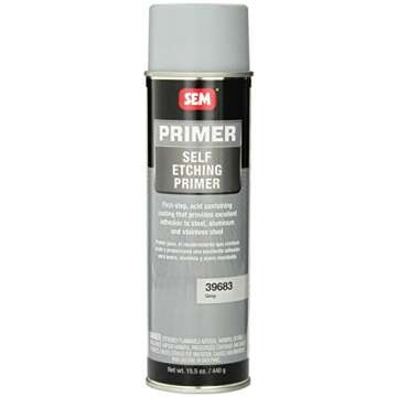 SEM 39683 Grey Self Etching Primer - Durable 15.5 oz for Metal Surfaces