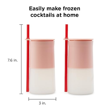 Rabbit Frozen Cocktail Silicone Tumbler, Set of 2, Pink