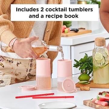 Rabbit Frozen Cocktail Silicone Tumbler, Set of 2, Pink