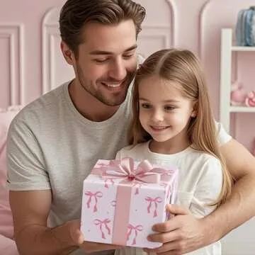 Wrapaholic Pink Bow Wrapping Paper Roll for All Occasions