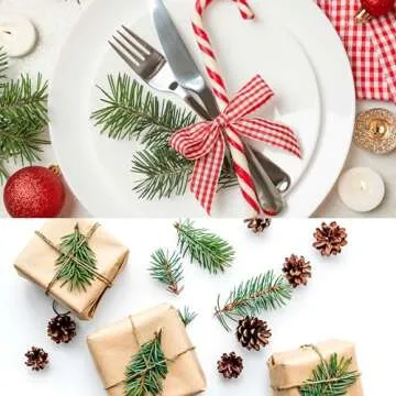 Sggvecsy 60 Pcs Artificial Pine Needles Christmas Small Pine Picks Green Pine Branches Twigs Stems Picks Green Plants for DIY Christmas Garland Wreath Flower Arrangements Holiday Decoration