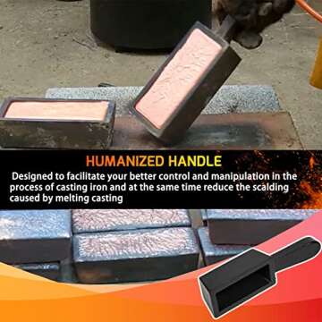 Bzsunway 25 oz Loaf Ingot Cast Iron Ingot Mold for Melting Casting Refining Gold Silver Aluminum Copper Brass