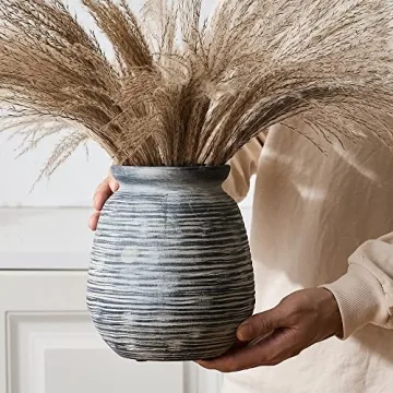 Elegant SIDUCAL Rustic Farmhouse Flower Vase for Home