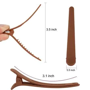 YISSION 12 PCS Hair Clips for Styling Sectioning, 3.1 Inch Matte Alligator No Crease Duck Billed Hai...