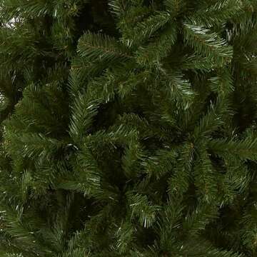 National Tree Company Artificial Slim Christmas Tree, Green, North Valley Spruce, Includes Stand, 7 ...