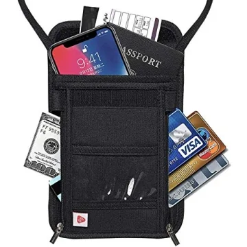 RFID Blocking Neck Wallet - Secure Travel Pouch for All