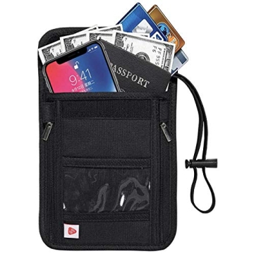 RFID Blocking Neck Wallet - Secure Travel Pouch for All