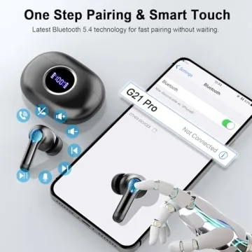 Bluetooth 5.4 Mini Earbuds with 36H Playtime & Noise Cancelling