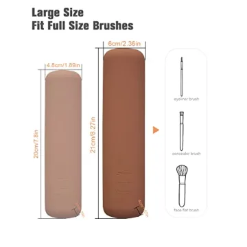 FERYES Travel Makeup Brush Holder with Magnetic Closure