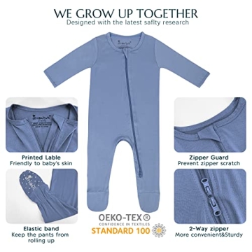 Jimonda Baby Pajamas with Zipper - Cute & Comfy Footies