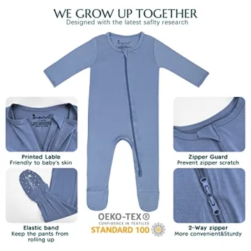 Jimonda Baby Pajamas with Zipper - Cute & Comfy Footies
