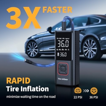 Powools Cordless Tire Inflator - 150PSI Compact Pump