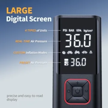 Powools Cordless Tire Inflator - 150PSI Compact Pump