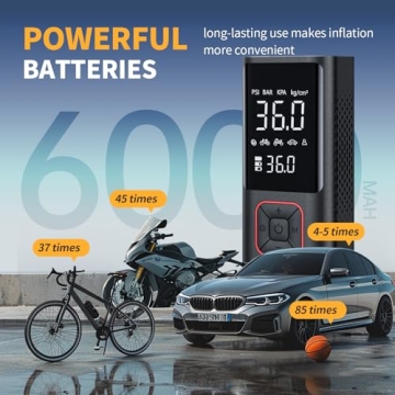 Powools Cordless Tire Inflator - 150PSI Compact Pump