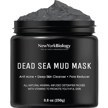 New York Biology Dead Sea Mud Mask for Face and Body - Spa Quality Pore Reducer for Acne, Blackheads...
