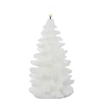 Enchanting RAZ Imports 4.25" X 8" White Christmas Tree Candle for Festive Décor