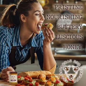 Savannah Bee Company Honey - Pure, Natural, Raw Honey - Tupelo Honey