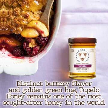 Savannah Bee Company Honey - Pure, Natural, Raw Honey - Tupelo Honey