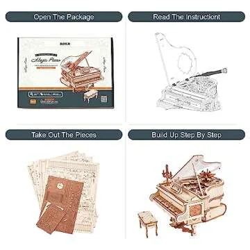 ROKR 3D Puzzle Piano Kit Unique Gift for All Ages